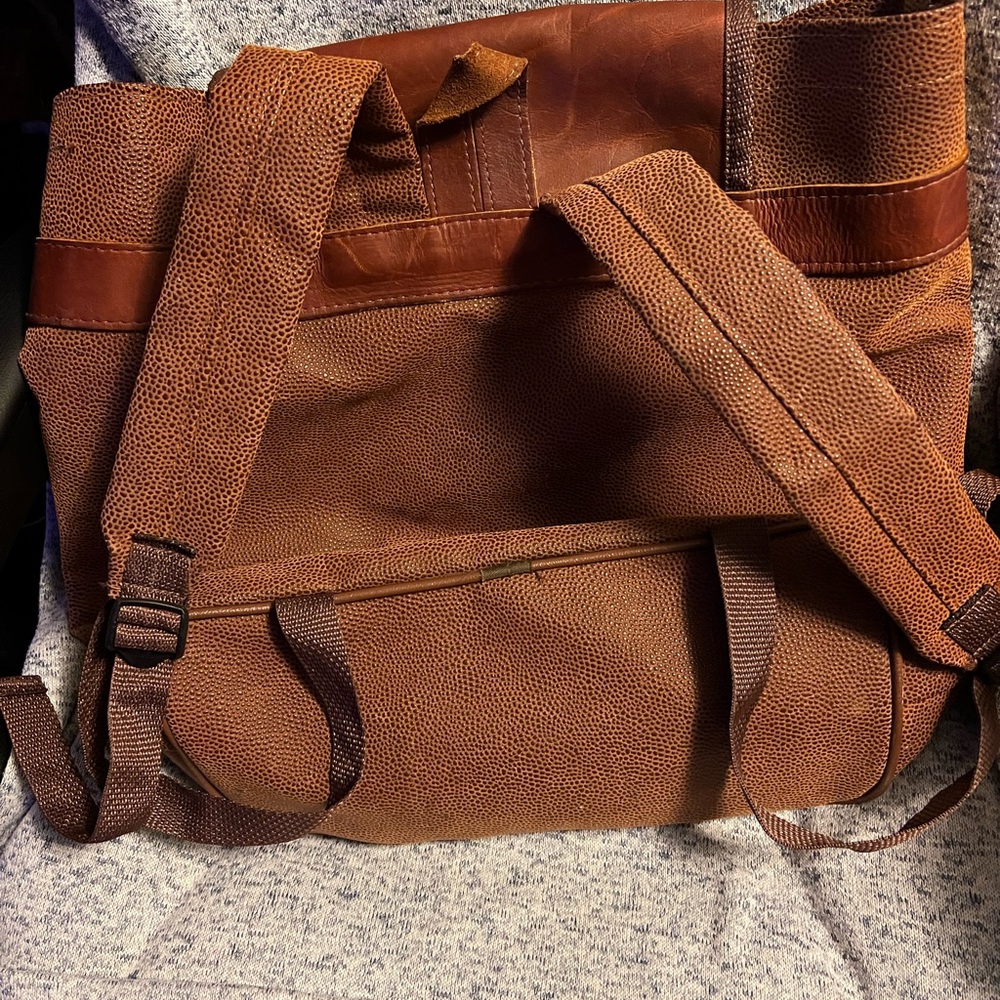 Leather backpack